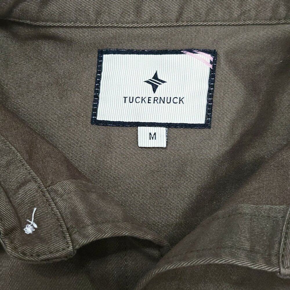 Tuckernuck - M -Army Green Chino Cropped Jasper Button Down‎ - Picture 7 of 7